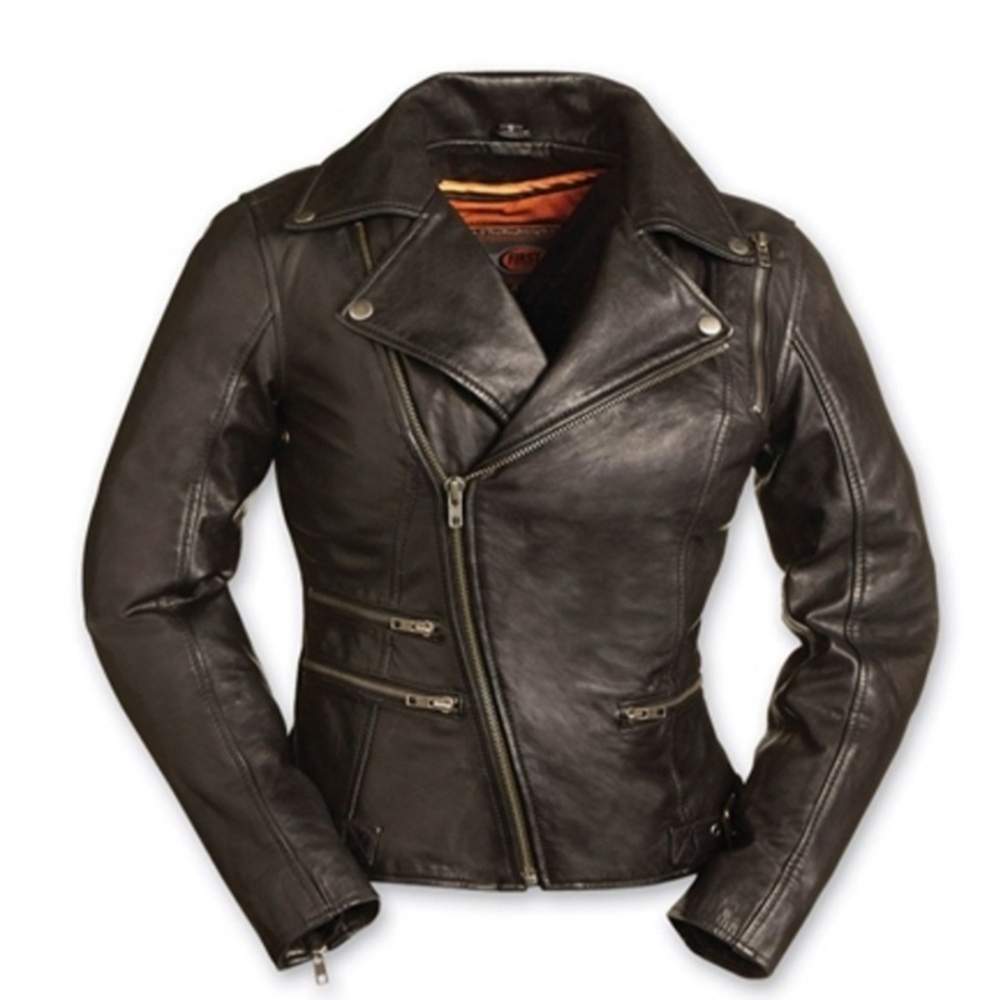 NWT Women's 3X Leather "First Classics" Motorcycle Jacket
